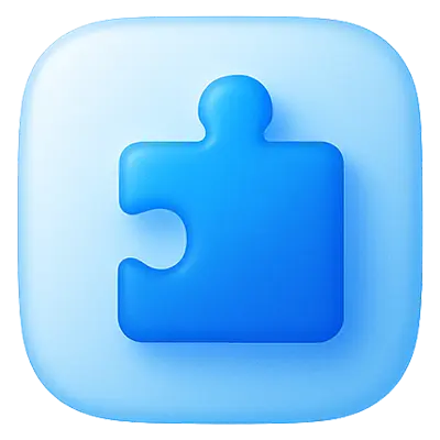 Icono de pieza de puzzle azul, simbolizando soluciones financieras personalizadas y adaptadas.